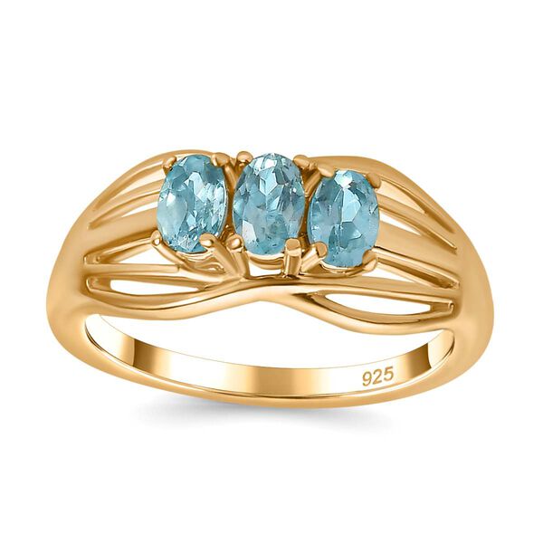 Blauer Apatit-Ring - 0,55 ct. image number 4