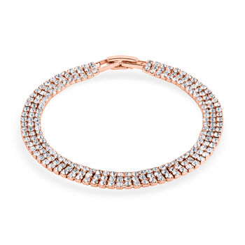 Wei&szlig;er Zirkonia Armband ca. 19 cm Nickelfreies Messing Standard 4.00 ct