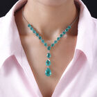 Smaragd-Triplett-Quarz Halskette in 925 Silber image number 1