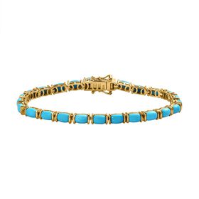 Amerikanisches, natürliches Sleeping Beauty Türkis Eternity-Armband, 19cm - 12,50 ct.