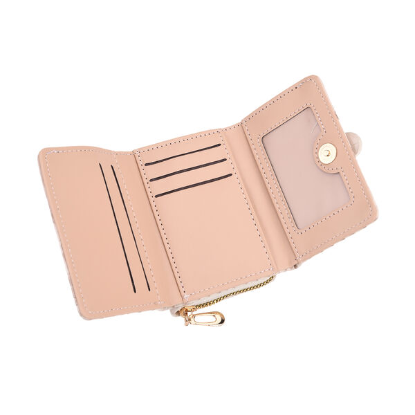 Stilvolle Geldbörse mit Krokodilprägung und RFID-Schutz, 11x8 cm, Beige image number 5