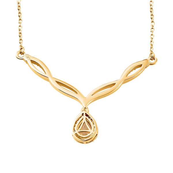 Turkizit und Zirkon Halskette in Silber image number 6