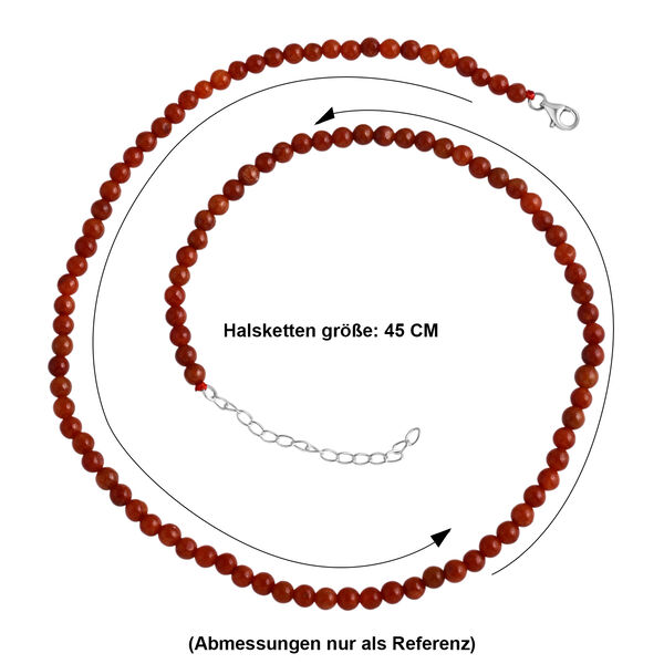 Rote Jade 45+5cm Halskette - 80 ct. image number 5