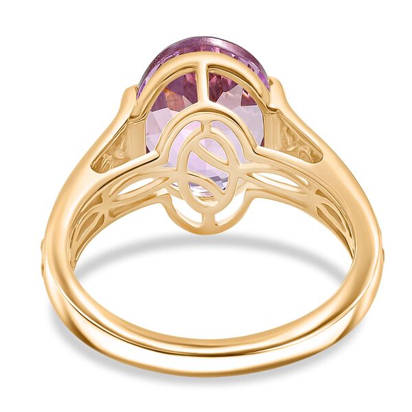 AAA Martha Rocha Kunzite, Weißer Diamant Ring 375 Gold (Größe 18.00) ca. 5,38 ct image number 6
