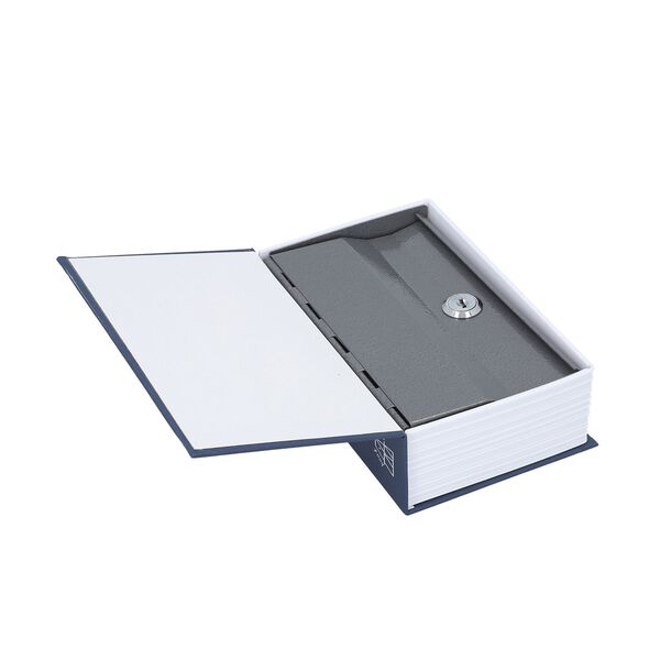 Geheimer Safe in Buchoptik, gesichert mit Schloss und 2 Schl&uuml;sseln, 18x11.8x5.5cm, blau image number 5