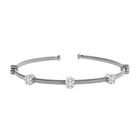 LIMITIERTE AUFLAGE - Moissanit Armreif ca. 19 cm 925 Silber rhodiniert ca. 1.20 ct