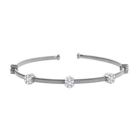 Moissanit Armreif, 19 cm - 1,20 ct.