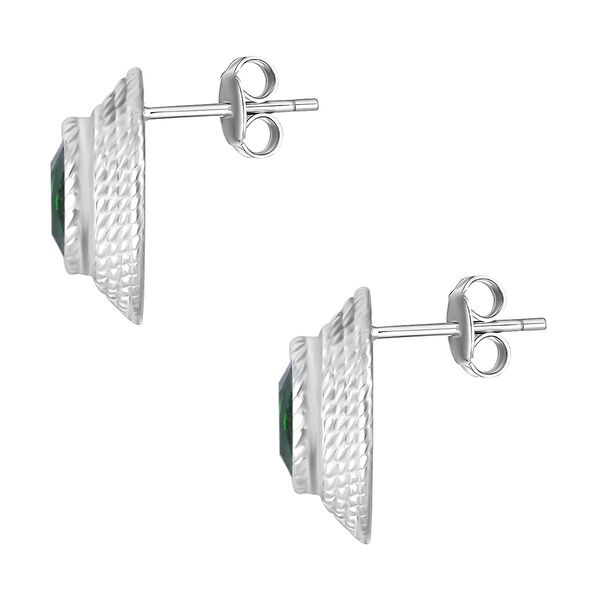 Gr&uuml;ne kubische Zirkonia-Ohrringe - 7,50 ct. image number 4