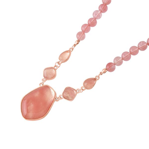 3er Set - Kirsch Quarz Anh&auml;nger mit Kette und Ohrringe, ca. 298.00 ct image number 3