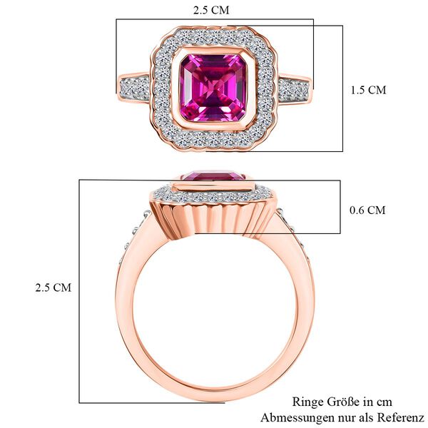 LUXURIANT AAA Labor Rosa Saphir und Labor Diamant Ring - 2,69 ct. image number 6