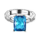 Karibik Quarz Triplette Ring, 316L Edelstahl (Größe 20.00) ca. 3.42 ct