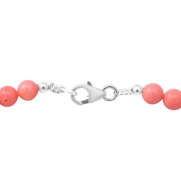 Rosa Koralle Halskette ca. 45 cm lange 925 Silber ca. 80.75 ct image number 4