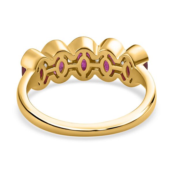 Afrikanischer Rubin und Zirkon-Ring - 1,83 ct. image number 5