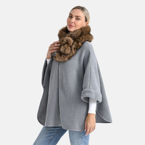 Elastischer Webpelz-Schal, Einheitsgr&ouml;&szlig;e, Dunkelbraun image number 3