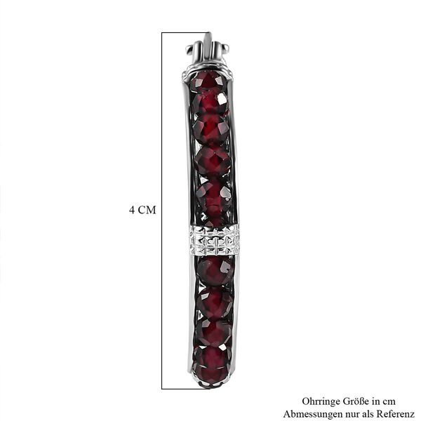 Infinity rote Granat-Ohrringe image number 5