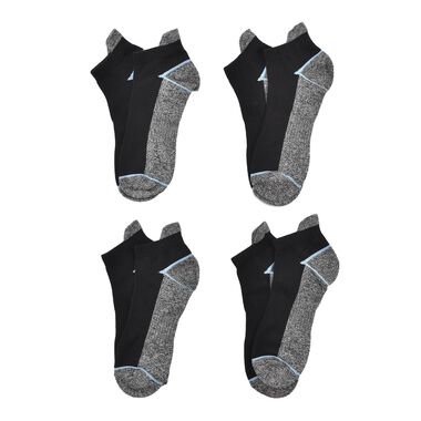 4er-Set Kupferfaser-Kompressions-Socken, Antibakteriell und Anti-Geruch, 41-45,  L/XL, schwarz