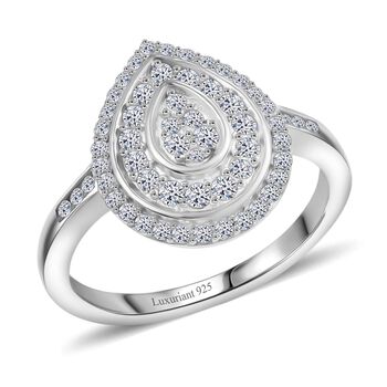 LUXURIANT DIAMOND - Lab Grown Diamant SI-GH SGL zertifiziert Ring 925 Silber rhodiniert (Gr&ouml;&szlig;e 19.00) (10-15 Werktage Lieferzeit) ca. 0.50 ct