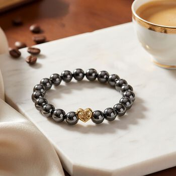 Terahertz Herz Armband ca. Flexibles cm Nickelfreies Messing ca. 130.00 ct