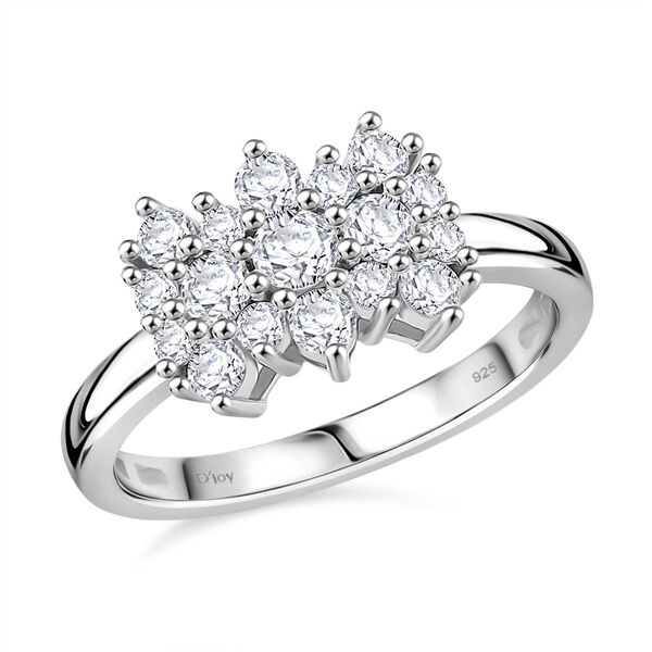 RADIANTA GRA zertifiziert Moissanit (D-VVS) Ring 925 Silber rhodiniert (Größe 18.00) ca. 1.07 ct image number 4