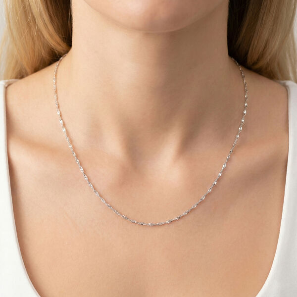 MOKA 925 Silber rhodiniert Halskette ca. 45 cm ca. 2,24g image number 1