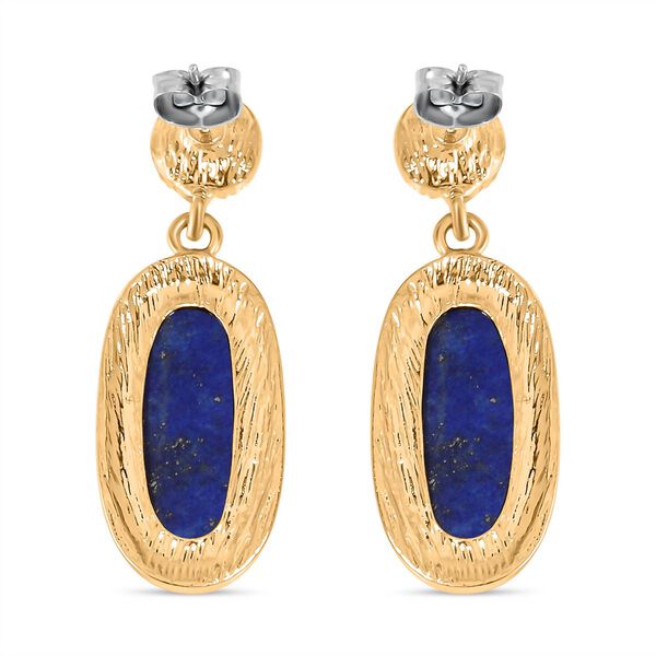 Lapislazuli und weiße Süßwasserperle Ohrringe - 30 ct. image number 5