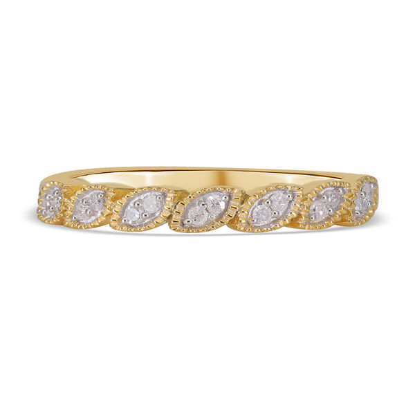 Diamant Ring 925 Silber vergoldet  ca. 0,10 ct image number 0