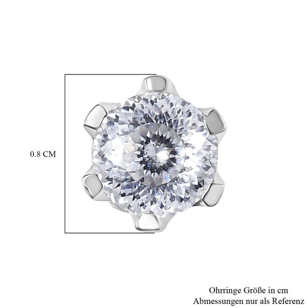 D'Joy 161 Facettiert Moissanit Ohrringe 925 Silber rhodiniert ca. 1,75 ct. image number 5