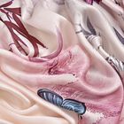 LA MAREY - Gemaltes unifarbenes Schal aus Kreppsatin, rosa und schwarz image number 3