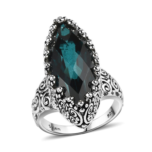 Sajen Silber-Himmlischer Quarz Ring 925 Silber rhodiniert (Gr&ouml;&szlig;e 17.00) ca. 11.90 ct