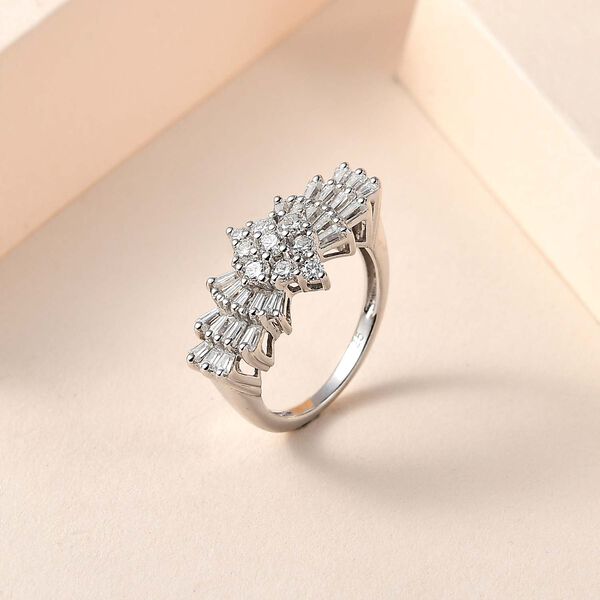 Moissanit Ballerina Ring, 925 Silber rhodiniert - 1,12 ct. image number 10