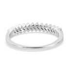 Diamant Band Ring 925 Silber Platin-Überzug image number 5