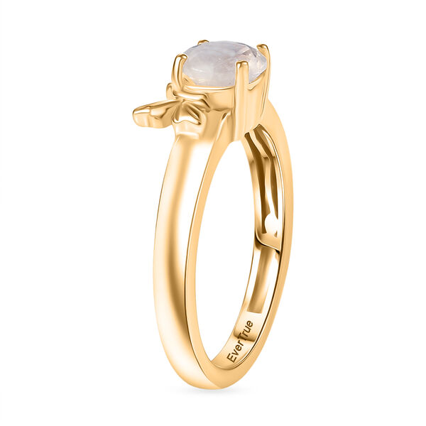 EVER TRUE Regenbogen Mondstein Ring Nickelfreies Messing (Gr&ouml;&szlig;e 16.00) ca. 0,83 ct image number 4