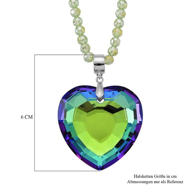 Gr&uuml;ner Magie Farbe Kristall Anh&auml;nger mit Kette ca. 60 cm + 5 cm Extender image number 6