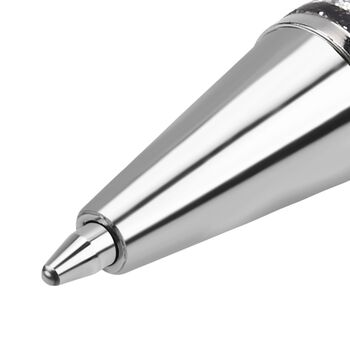 Set aus 5 Metall-Kugelschreibern im Zebra-Design mit silbernem Kopf, 14 cm, Mehrfarbig