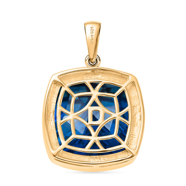 D'Joy blauer Triplett Quarz Anh&auml;nger - 18,70 ct. image number 5