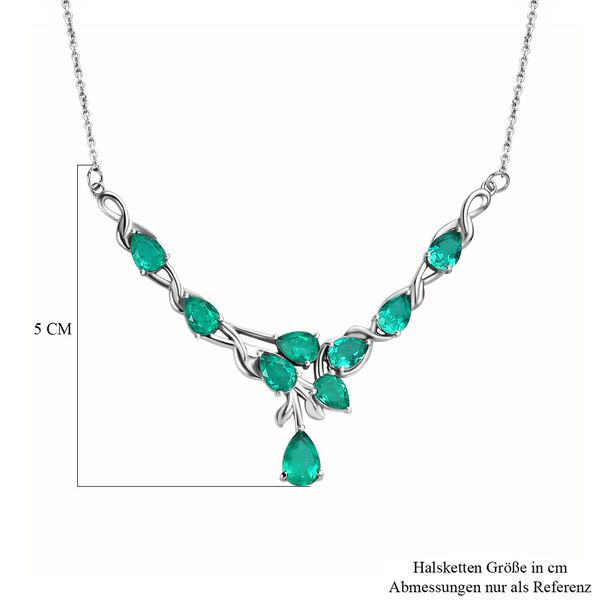 Smaragd Triplett Quarz Halskette, 45 cm - 8,03 ct. image number 4