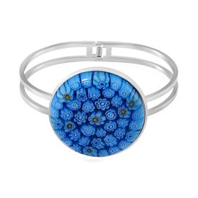 Blauer Armreif im Murano-Stil, 19cm