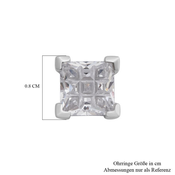 LUSTRO STELLA - Zirkonia Ohrstecker 925 Silber rhodiniert image number 4