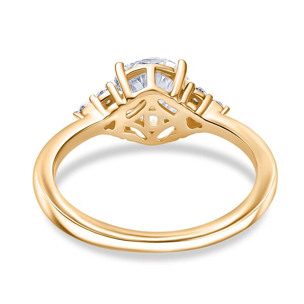 2er Set - D'Joy Moissanit Ring und Anhänger, 925 Silber 750 Gelb vergoldet (Größe 19.00), (10-15 Werktage Lieferzeit) ca. 4.38 ct image number 6