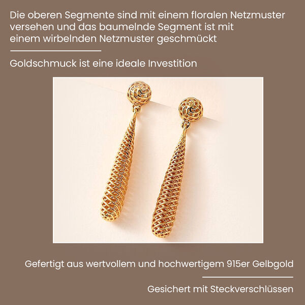 Ohrringe in 916 Gelbgold image number 2