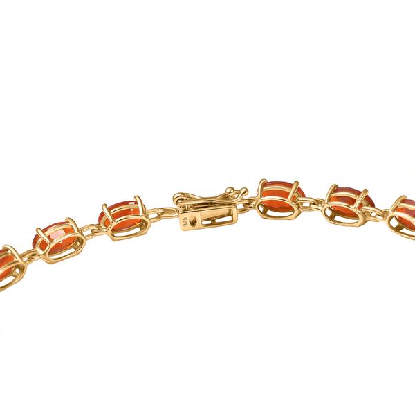 AAAA Blaze Feueropal Armband ca. 19 cm 375 Gold ca. 6.53 ct image number 4