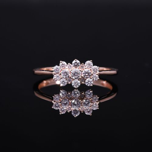 Rosa Diamant I3 SGL zertifiziert Ring 375 Gold (Größe 18.00) ca. 0.50 ct image number 1