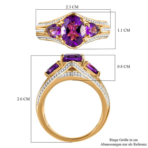 GP Art Déco Kollektion - Lusaka Amethyst und blauer Saphir-Ring - 2,23 ct. image number 7