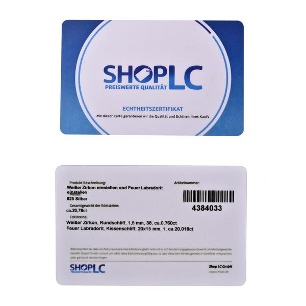 Feuer Labradorit und Zirkon-Anhänger mit 50cm Kette - 20,78 image number 6