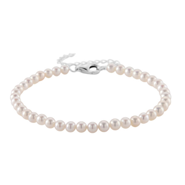 DJoy AAA Chinesische Akoya-Perle (3-5 mm) Armband ca. 18 cm + 5 cm Extender  925 Silber rhodiniert