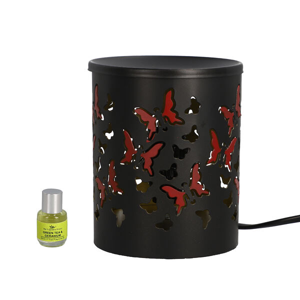 Aromatherapie, Handgefertige Eisen Lampe mit ätherischem Öl, 5ml, Schmetterling Muster image number 0