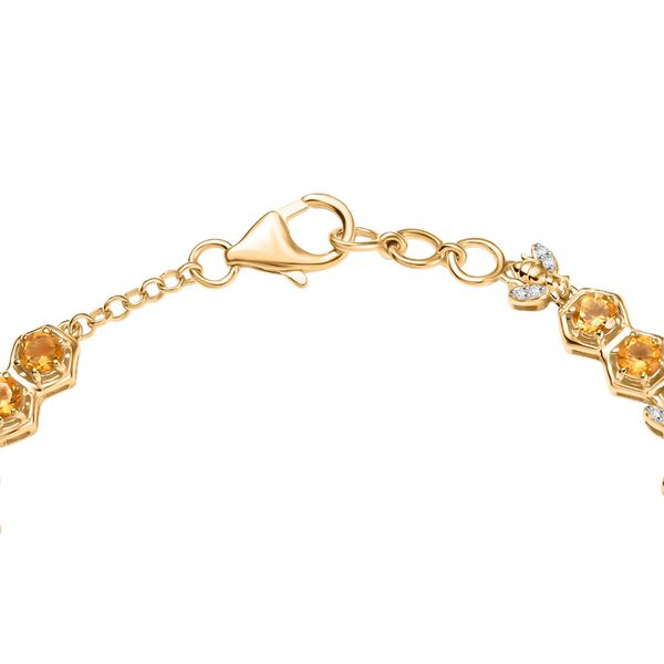 GP Honeycomb Trionfo Kollektion - AA Citrin, Zirkon und Kanchanaburi blaues Saphir Armband - 5,31 ct. image number 5