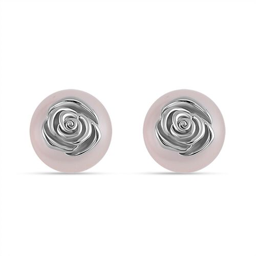 Weiße Muschelkernperle Ohrringe - 18 ct. image number 0