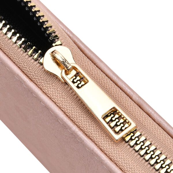 Brieftasche mit Renaissance-Prägung und RFID-Schutz, 20x10x3 cm, Rosa image number 6