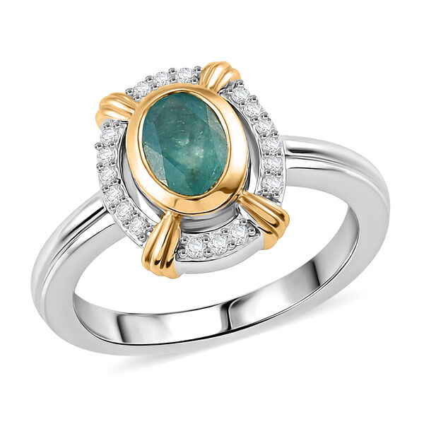 Grandidierit und Zirkon Ring 925 Silber Bicolor  ca. 0,97 ct image number 4